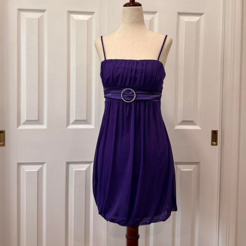 Y2K Formal Empire Waist Purple Dress Taboo Size Small